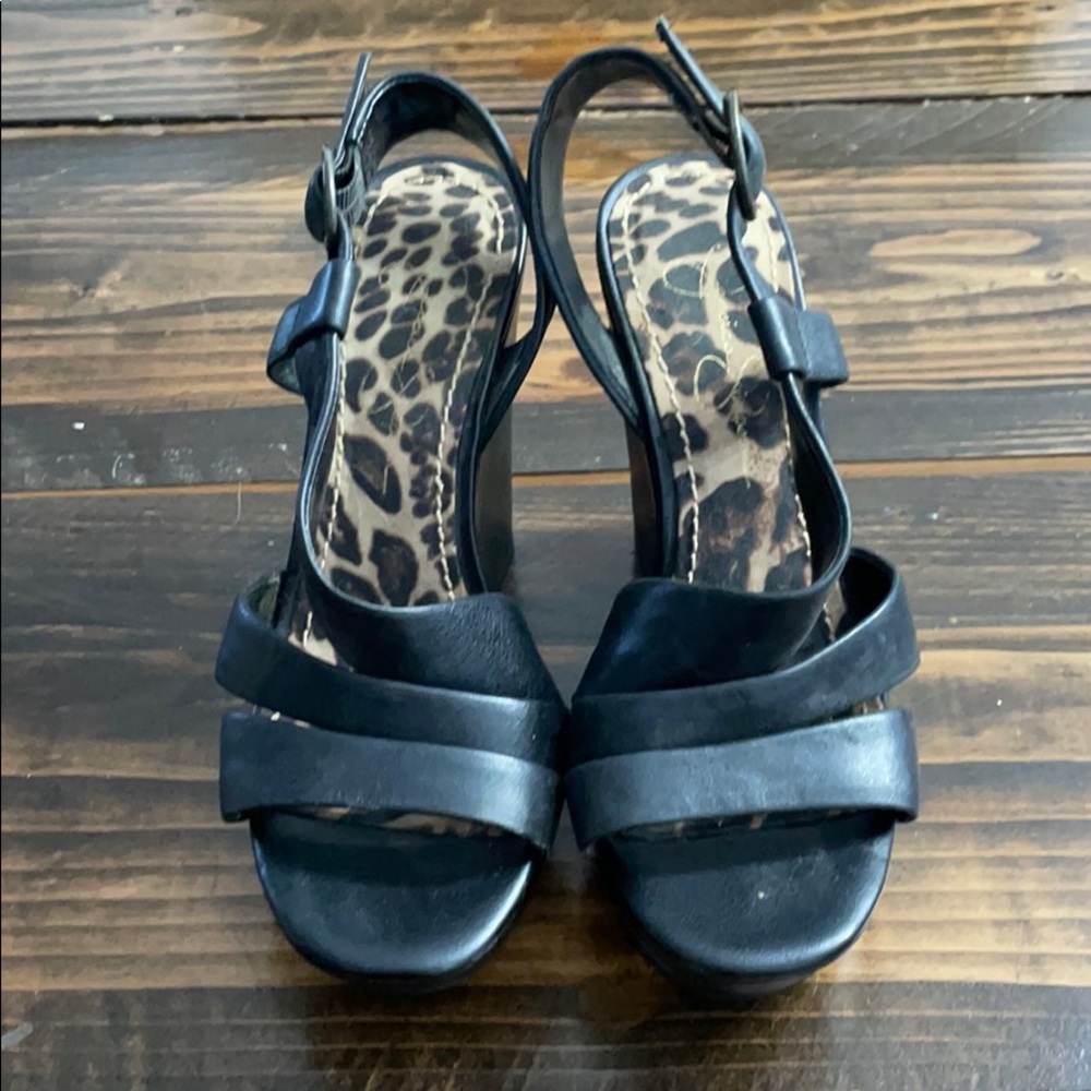Jessica Simpson black wedges. Size 7.5